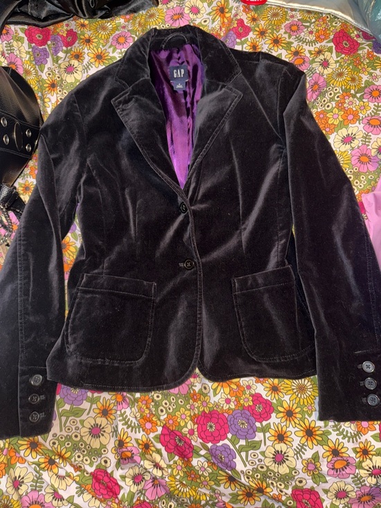 GAP Jackets & Blazers - Vintage Gap Brand Black Velvet Blazer/Jacket!!